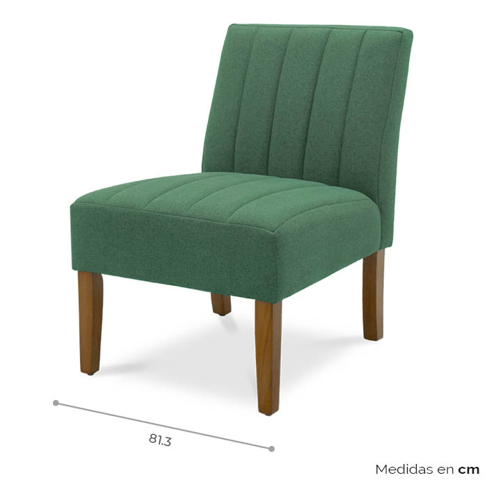 Sillon Tela Verde Cincuenta Y Nueve | Sillones y Ottomanes | salas